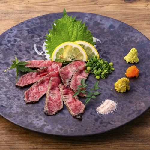 Grilled wagyu beef sashimi