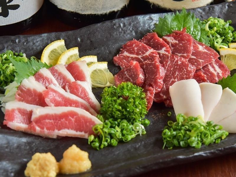 [Kumamoto horse sashimi] One of our most popular menu items is the horse sashimi! It's delivered directly, so it's extremely fresh! ★Please note that due to its popularity, quantities may be limited depending on stock availability!