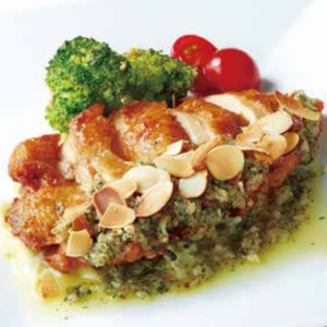 鶏もも肉のソテーガーリックバターソース