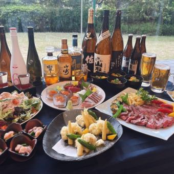 【2025.6/2(月)～8/29(金)まで】2H飲み放題付 夏の着席コース5500円全7品　 (宴会/飲み会)