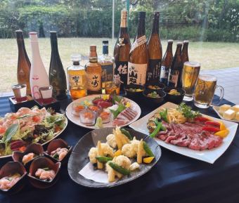 【2025.6/2(月)～8/29(金)まで】2H飲み放題付 夏の着席コース5500円全7品　 (宴会/飲み会)