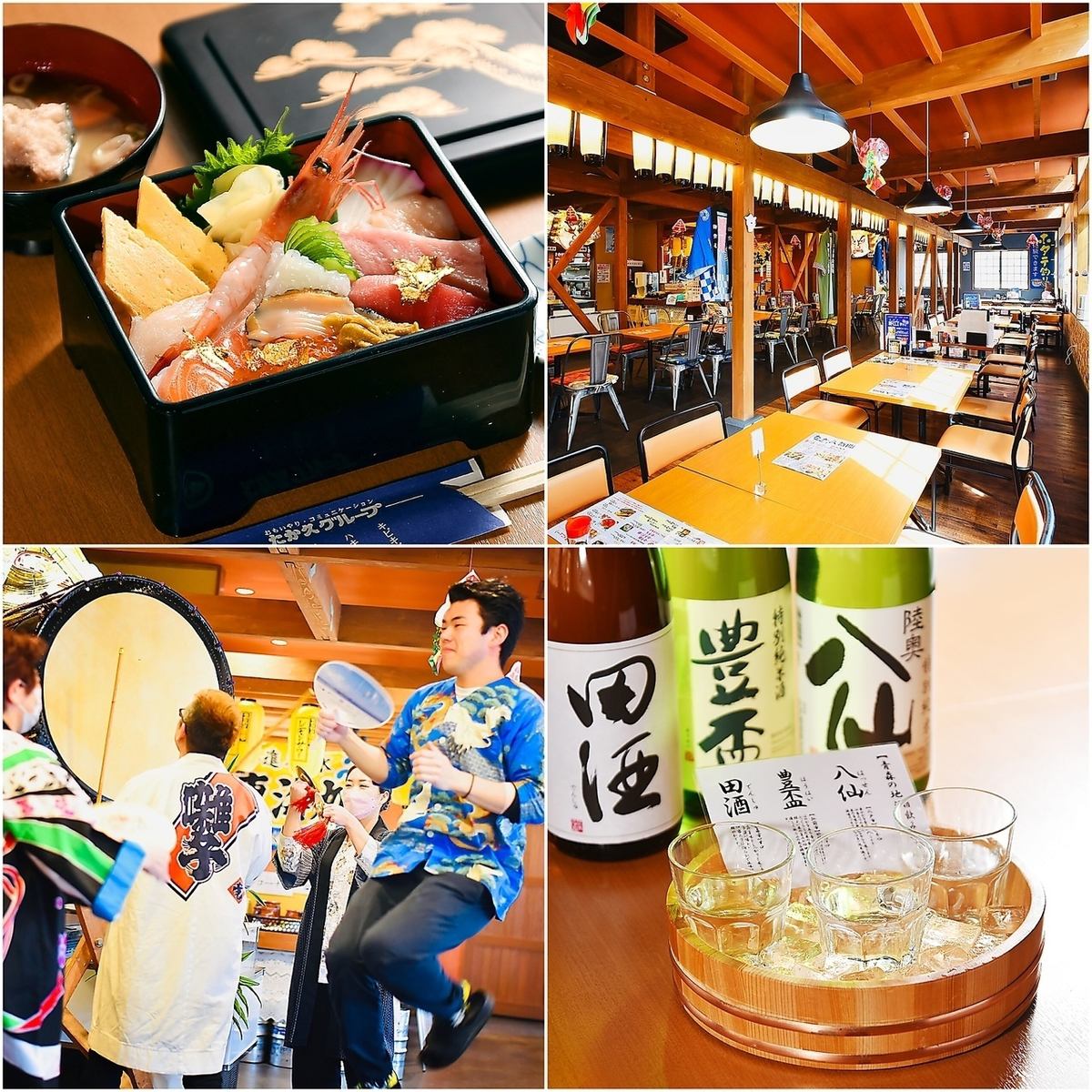 A 3-minute walk from Aomori Station♪ You can enjoy fresh seafood, Aomori's local cuisine, and scallop fishing in the store♪
