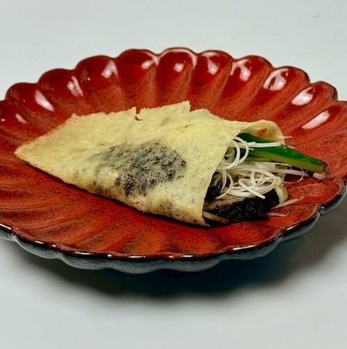 国産リブロースのクレープ 北京ダック風