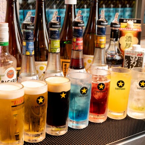 豊富な飲み放題や変わり種の単品メニューも！