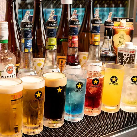 【飲み放題付きコース♪お酒も豊富にご用意しています】※飲み放題はコースに含まれています。