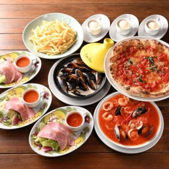 海の幸を使ったVANSAN定番のコース【Mare マーレ】フリードリンク2時間付3800円