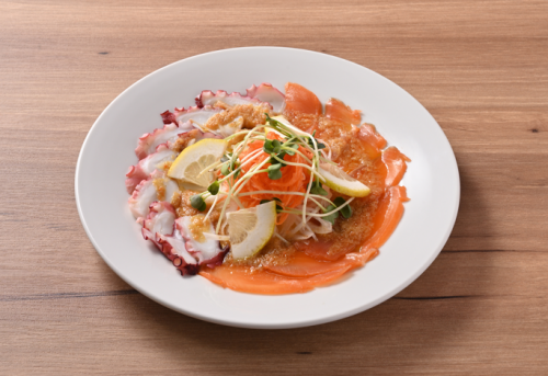 Salmon and Octopus Carpaccio