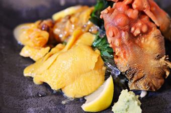 Live sea bream sashimi