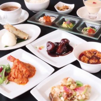 Chef's carefully selected Chinese hors d'oeuvres, 3 types of hors d'oeuvres, 6 dishes including a choice of main course, 3,500 yen (tax included)