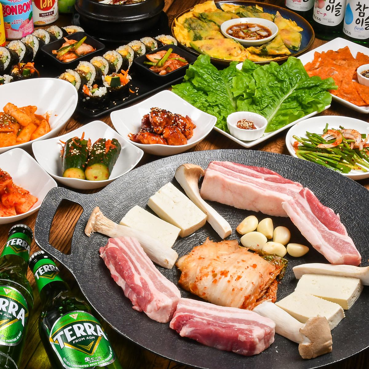 こだわりの豚肉を使用したサムギョプサルをお楽しみください♪