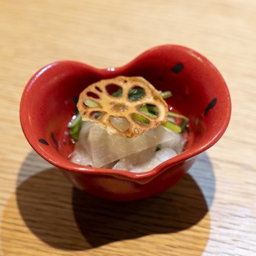 蕪と春菊のお浸し