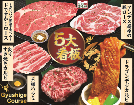 All-you-can-eat yakiniku [Gyusige Course] <Time: 120 minutes> OK for one person