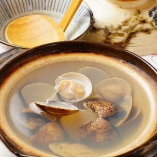 clams steamed in sake