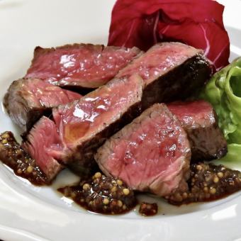 国産牛ランプ肉の炭火焼き