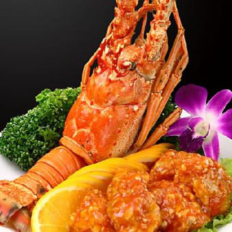 大エビとバナナ甘辛炒め