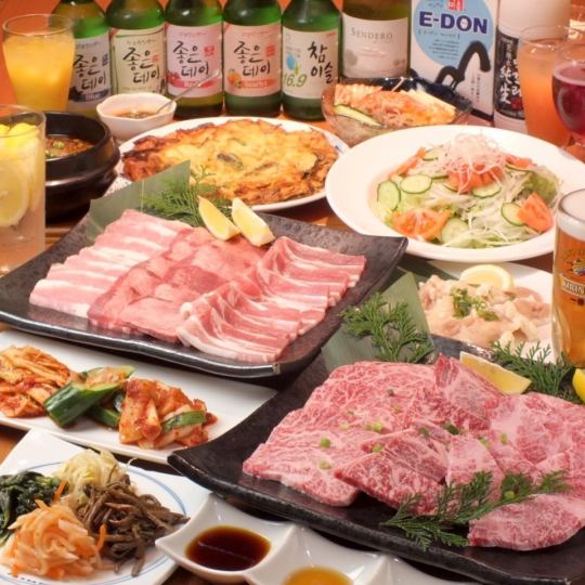 "Very satisfying course/high quality x volume" 11 dishes with 7 types of meat for 7,370 yen