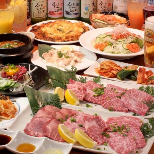 【豪华套餐/稀有部位】7种肉，共13道菜，9,460日元
