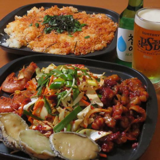 エビとチュクミ♪厳選された国産和牛の炭火焼肉、韓国料理をリーズナブルにご堪能♪