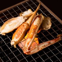 Half a grilled snow crab