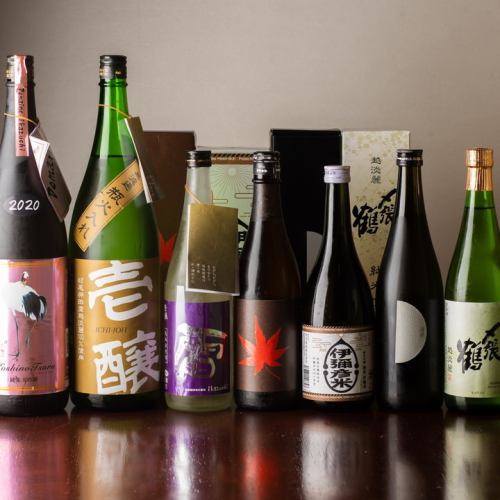 Selected seasonal sake.