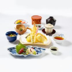 Hot tempura set meal
