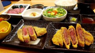 極上和牛レアかつと赤身の牛かつ御膳