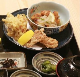三種の鶏揚げ御膳