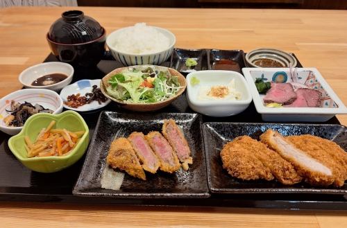 和牛かつとヒレとんかつの二種御膳