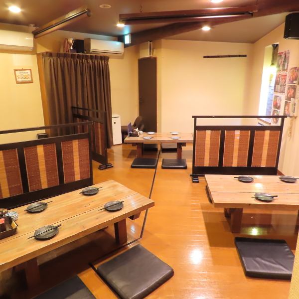 【各種ご宴会にオススメ！】職場の各種ご宴会や忘新年会＆歓送迎会などのイベントから、ちょっとした打ち上げや飲み会にもオススメな座敷のお席がございます◎広々とした空間を活かして、楽しい宴会をするのもおススメです♪各種ご宴会コースのご用意もありますので、是非お気軽にご利用ください！