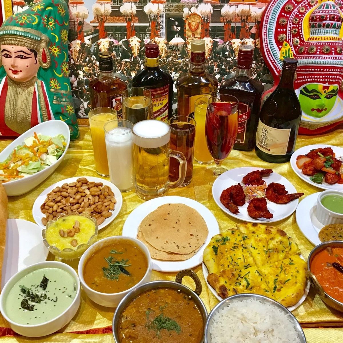 インドの多様なスパイスと地域独自の調理スタイルの豊富な料理を用意しております。
