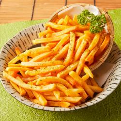 Spilled French fries