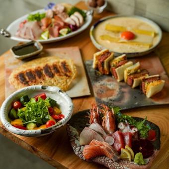 【ボリューム満点◎】120分飲み放題付き 7品クレスポ贅沢コース（税込5,500円）