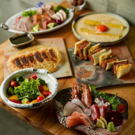 【ボリューム満点◎】120分飲み放題付き 7品クレスポ贅沢コース（税込5,500円）