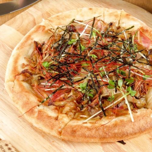 【3】　きのことベーコンのピザ　～和風テイスト～　