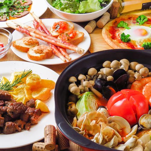 A stylish girls' get-together at a hidden restaurant♪ [Buono Course] 8 dishes including seafood tomato hotpot and 2 hours of all-you-can-drink