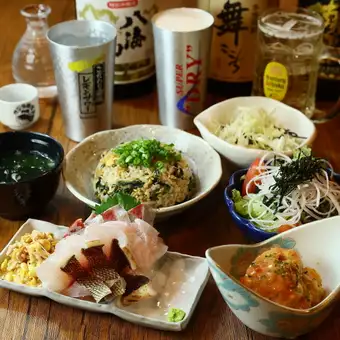 歓送迎会【長崎五島直送鮮魚使用!海鮮7品コース】クーポン利用で3時間飲み放題6000→5500円