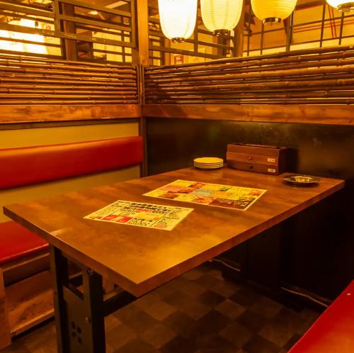 【テーブル半個室】2名様～6名様でご利用いただける半個室席。