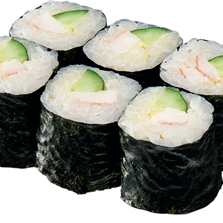 <Thin Roll> Shrimp and Cucumber Roll