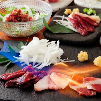 Produced in Kumamoto Prefecture/Broiled horsemeat sashimi