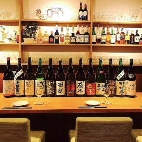 We offer a wide variety of local sake.