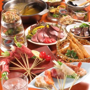 Full of main dishes! [Tongue Shabu, Sashi Shabu Luxury Course] 12 types of dishes / 12 skewers of shabu / 30 types with all-you-can-drink♪