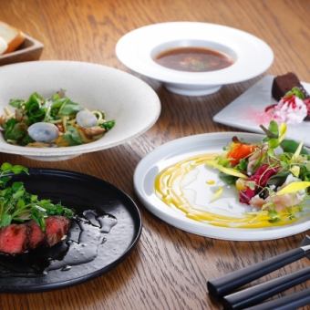 [Classic Lunch Course] Enjoy everything from pasta to grilled Yonezawa beef ★ Dessert included/6 dishes total