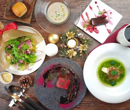 【런치 한정☆크리스마스】12/13-25☆건배 스파클링 첨부 요네자와규 등 호화 런치 4730엔