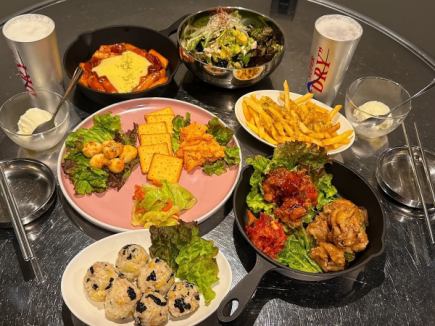 【2.5時間飲み放題付き】韓国料理たっぷり☆おしゃべり止まらない女子会コース全7品4000円(税込)