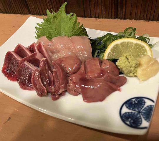 鳥のお造り盛り合わせ