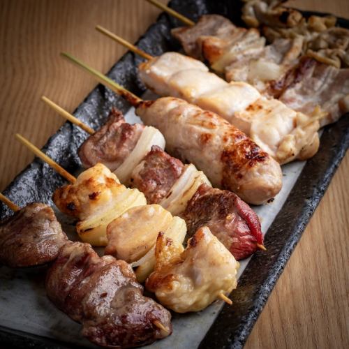 Assorted 5 skewers of Yakitori