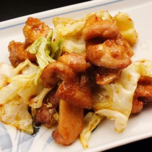 ★鶏ハラミの塩だれ焼き/★肉野菜炒め