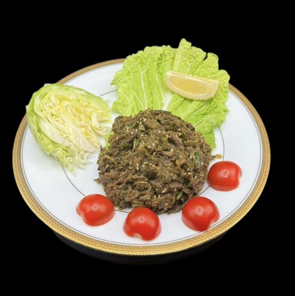 【◇通も唸る逸品◇】干しマトン肉と茶葉の和え物！