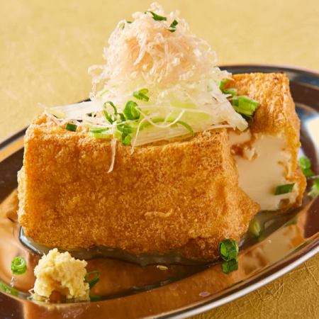 Homemade deep-fried tofu