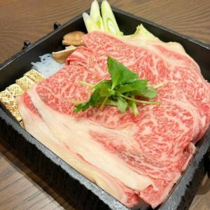 Wagyu beef sukiyaki (top)